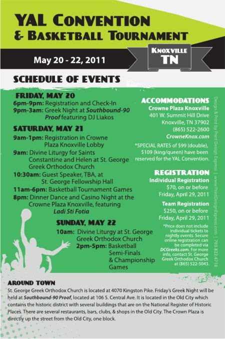Knoxville YAL Convention 2011 Flyer