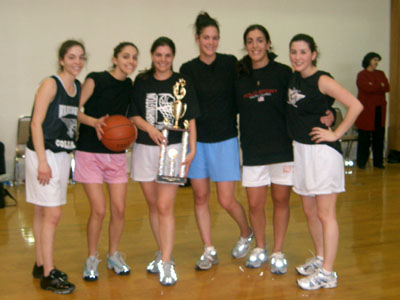 Members of Team Black celebrate victory in the Washington,DC area YAL Women's Spring 2005 Tournament.
