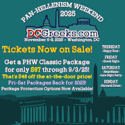 DCGreeks.com, in association with local and national Hellenic organizations, invites Greek-American young adults from across the country to our Nation's Capital from November 6-9, 2025 for Pan-Hellenism Weekend 2025, featuring two Happy Hours, a Friday Greek Night, Saturday Late Night Bouzoukia, and Sunday Farewell Event.  Click here for details!