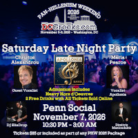 Join hundreds of Greeks from all over the US for DCGreeks.com's Pan-Hellenism Weekend 2026 Saturday Late Night Bouzoukia with Apollonia and DJ EliaDrop on 11/7/26 at Penn Social! Click here for details!